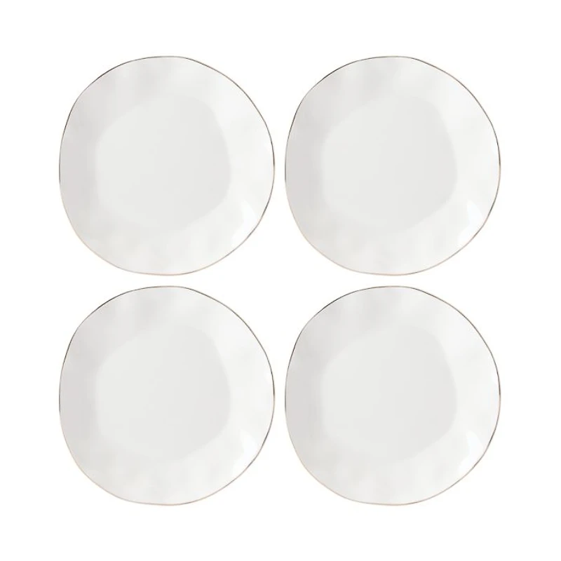 White Dinner Plates, Set of 4