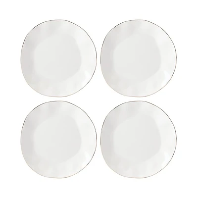 White Dinner Plates, Set of 4