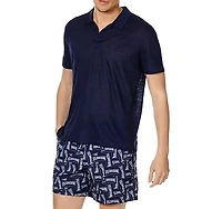 Vilebrequin Regular Fit Short Sleeve Linen Polo Shirt
