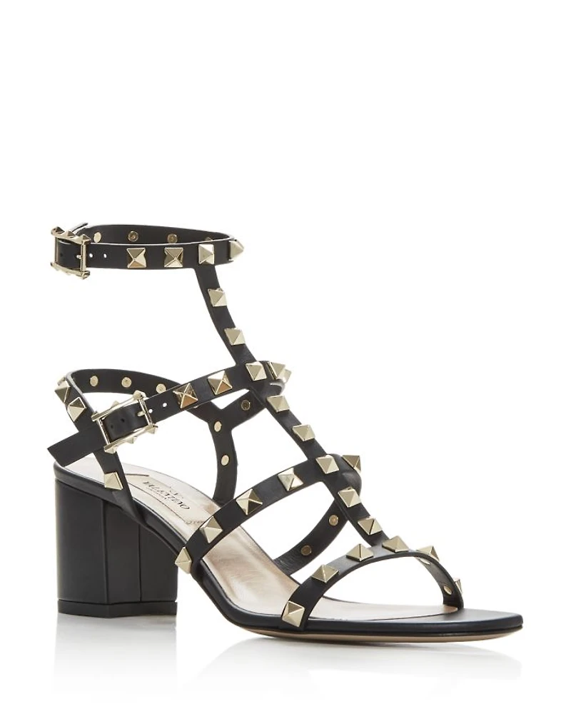 Women's Rockstud City Block Heel Sandals