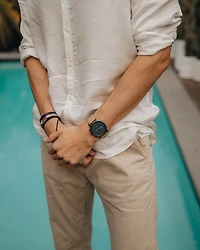 Chrono Tan Leather Strap & Gray Dial Chronograph, 45mm