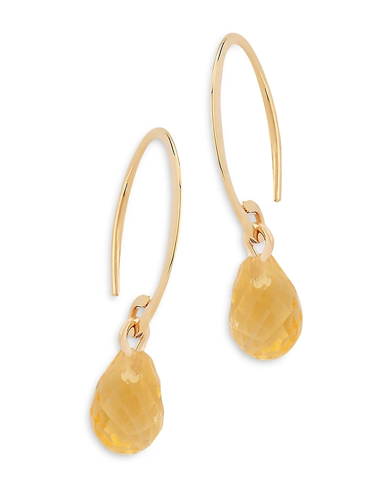Bloomingdale's Fine Collection Citrine Briolette Mini Sweep Drop Earrings