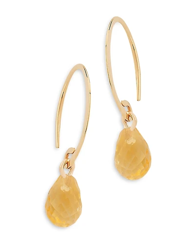 Bloomingdale's Fine Collection Citrine Briolette Mini Sweep Drop Earrings