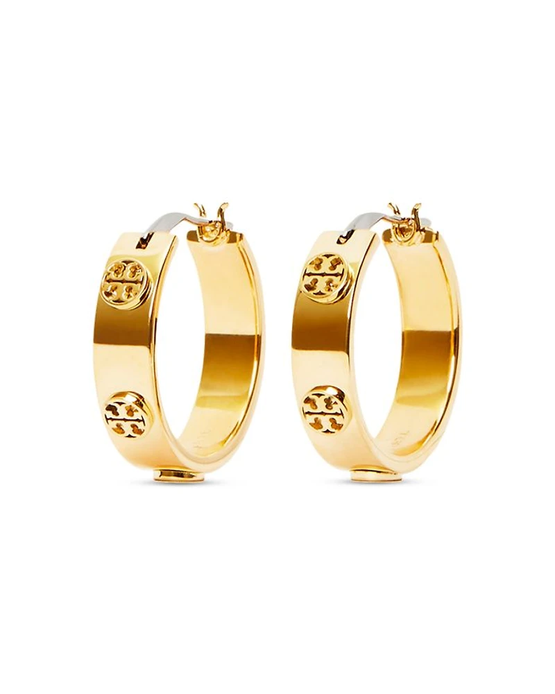 Miller Logo Huggie Hoop Earrings