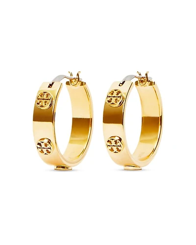 Miller Logo Huggie Hoop Earrings
