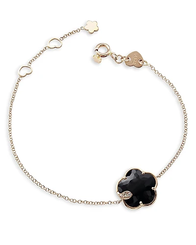 Pasquale Bruni 18K Rose Gold Petit Joli Black Onyx and Diamond Bracelet
