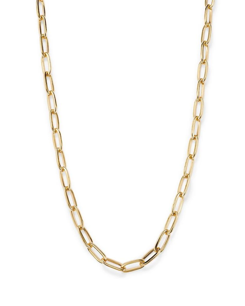 14K Yellow Gold Oval Link Chain Necklace, 18" - Exclusive