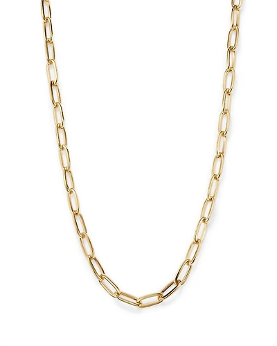 14K Yellow Gold Oval Link Chain Necklace, 18" - Exclusive