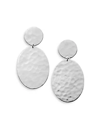 Ippolita Sterling Silver Classico Hammered Oval Snowman Earrings