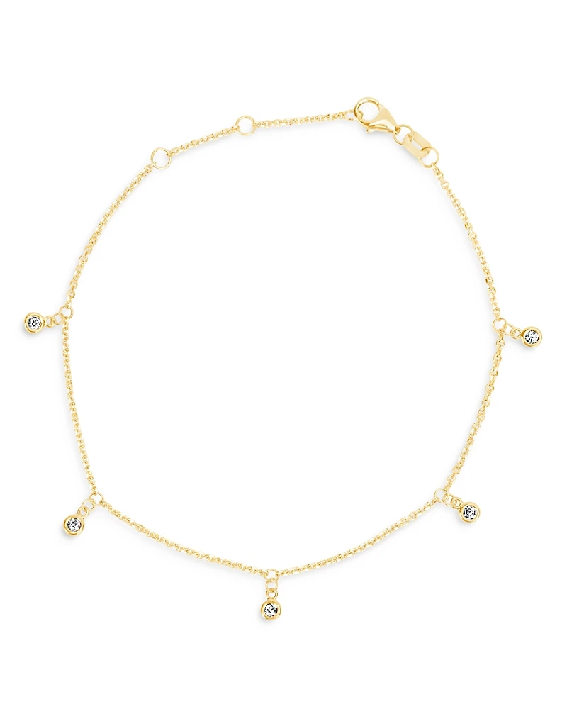 Bloomingdale's Fine Collection Diamond 5-Stone Droplet Bracelet