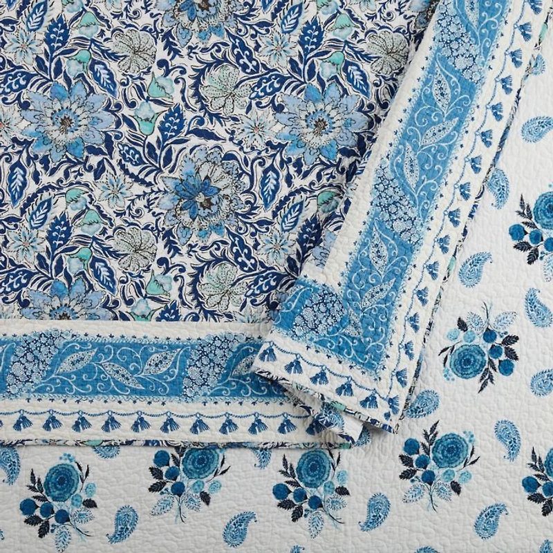 Bisou Floral Cotton Quilt Set, King