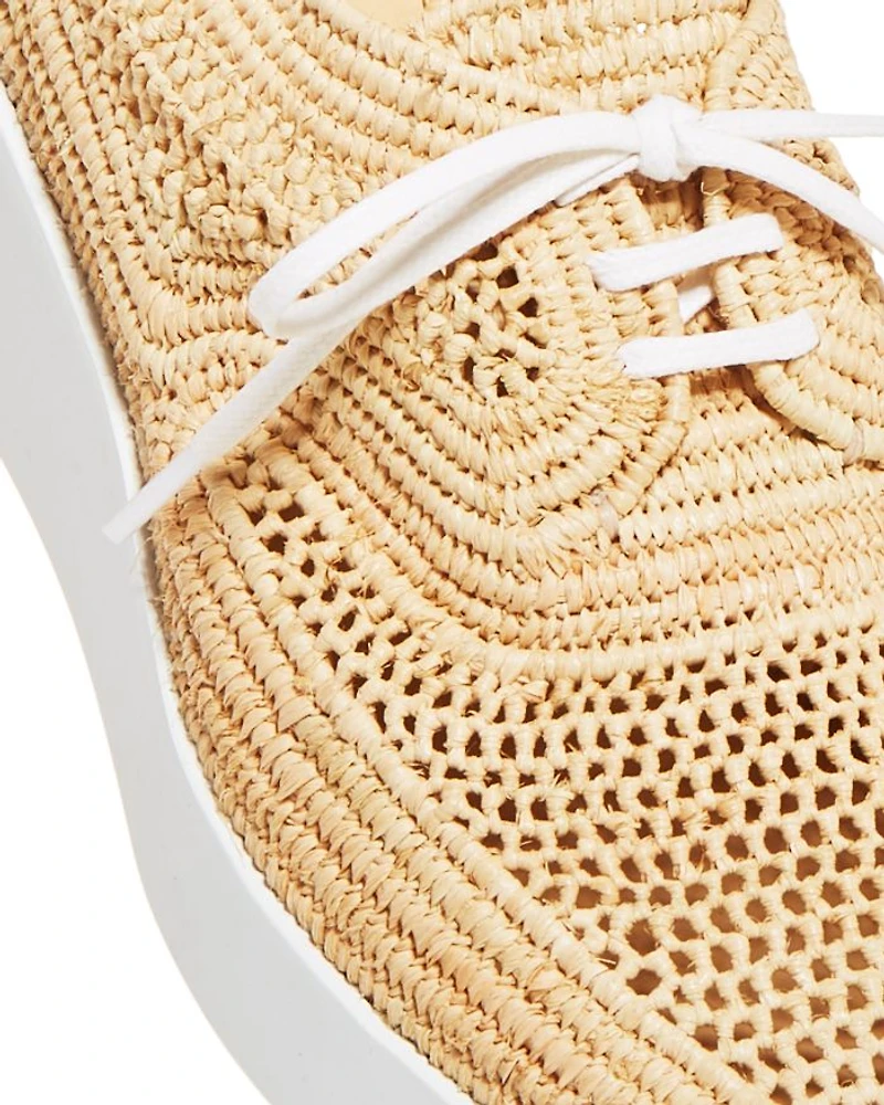 Women's Lisa Woven Wedge Platform Oxfords
