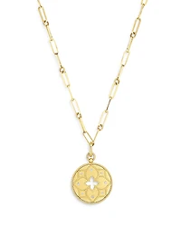 Roberto Coin 18K Yellow Gold Venetian Princess Diamond Medallion Lariat Necklace