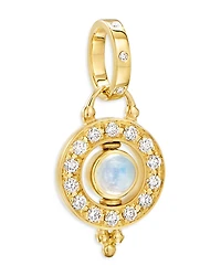 Temple St. Clair 18K Yellow Gold Celestial Blue Moonstone & Diamond Mini Orbit Pendant
