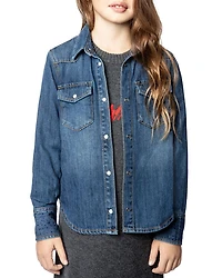 Girls' Rea Denim Shirt  - Little Kid, Big Kid