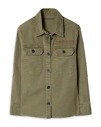 Zadig & Voltaire Girls' Bonnie Cotton Blend Shirt - Little Kid, Big Kid