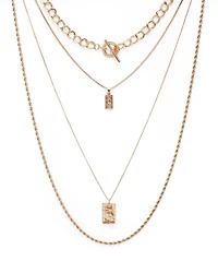 Four-Layer Coin Pendant Necklace, 18" - Exclusive