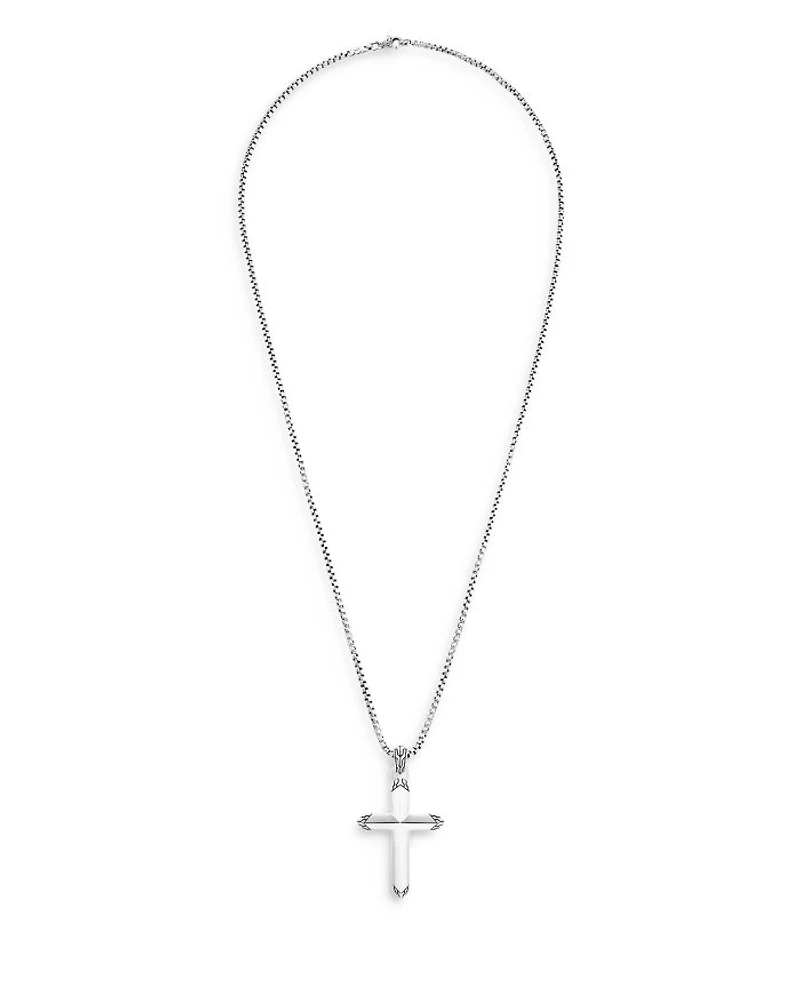 Sterling Silver Classic Chain Cross Pendant Necklace