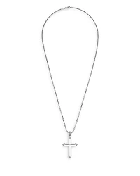 Sterling Silver Classic Chain Cross Pendant Necklace