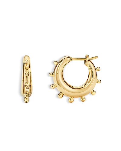 Temple St. Clair 18K Yellow Gold Yoga Small Hoop Earrings