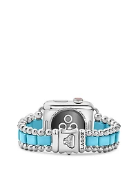 Smart Caviar Blue Ceramic Apple® Watch Bracelet, 38mm