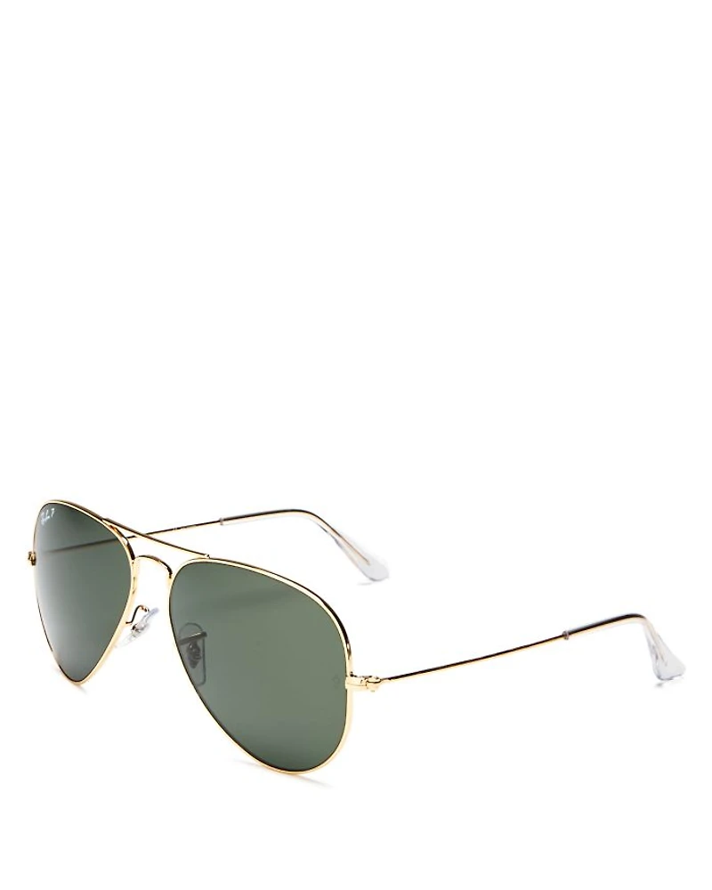 Unisex Polarized Brow Bar Aviator Sunglasses