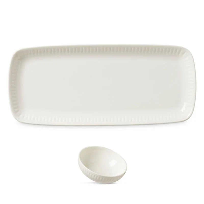 Profile Serving Tray & Dip Bowl Set