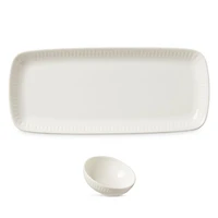 Profile Serving Tray & Dip Bowl Set