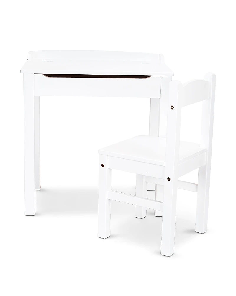 Melissa & Doug Wooden Child's Lift Top Desk & Chair Set - Ages 3+
