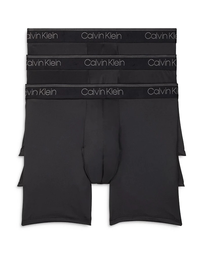 Microfiber Stretch Wicking Boxer Briefs, Pack of 3