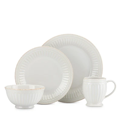Lenox French Perle Groove 4 Piece Place Setting