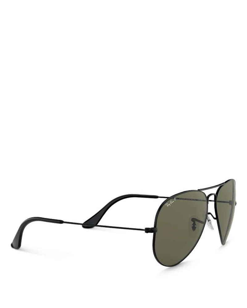 Unisex Polarized Brow Bar Aviator Sunglasses