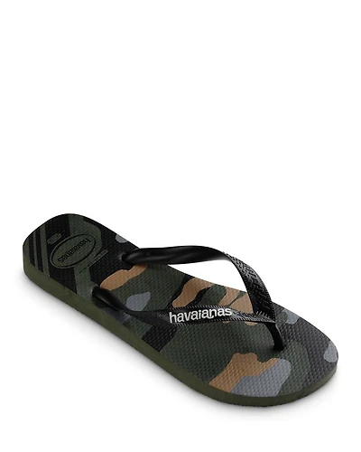 Men's Top Camo Print Flip-Flops