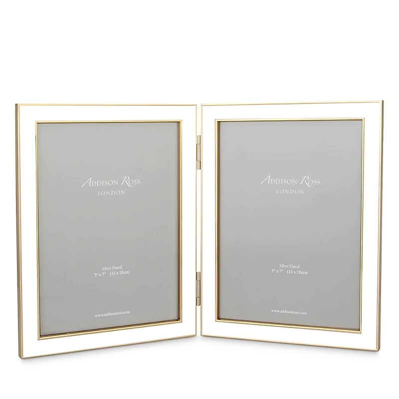 Addison Ross Enamel Double Frame, 5 x 7