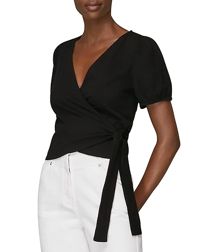 Whistles Cotton Wrap Top