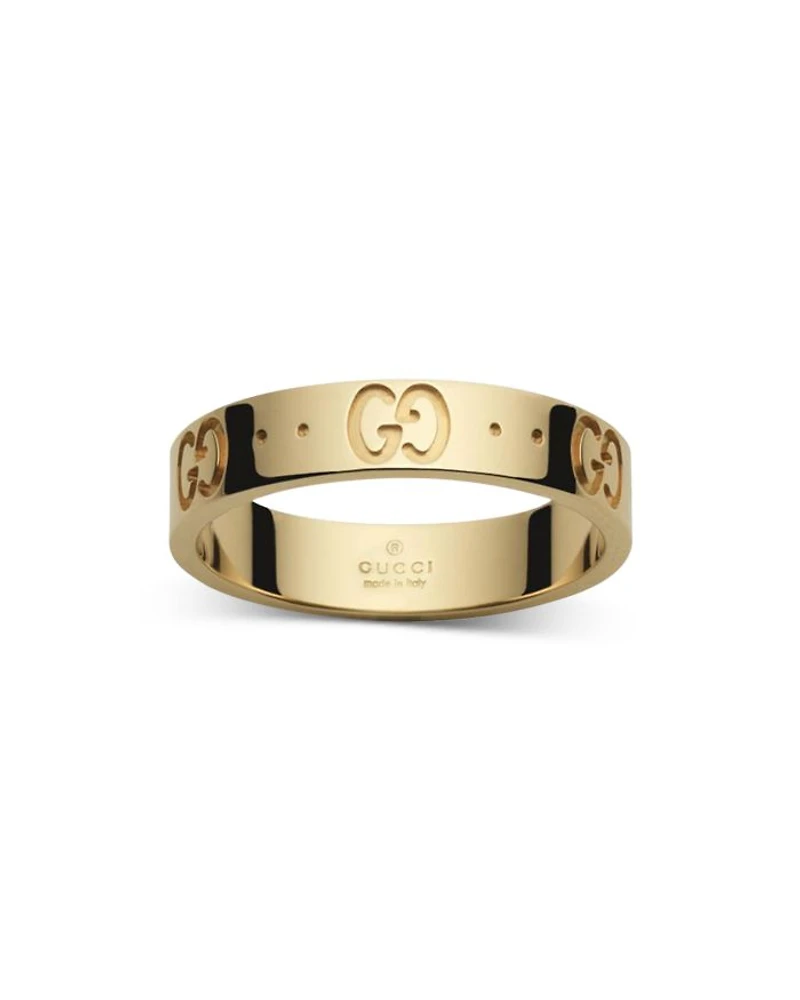 18K Yellow Gold Icon Logo Band