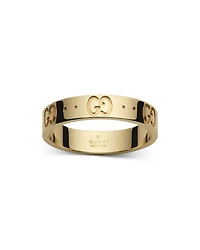 18K Yellow Gold Icon Logo Band