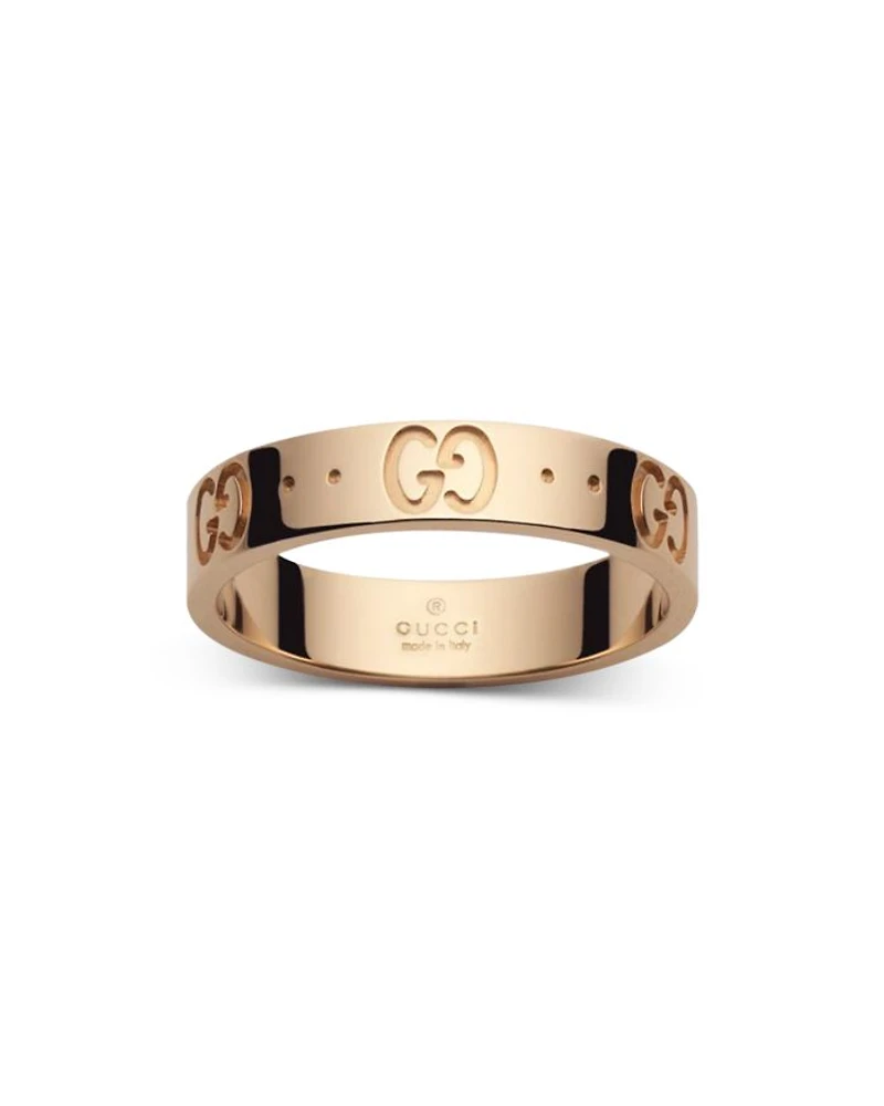 18K Rose Gold Icon Logo Band