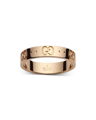 18K Rose Gold Icon Logo Band