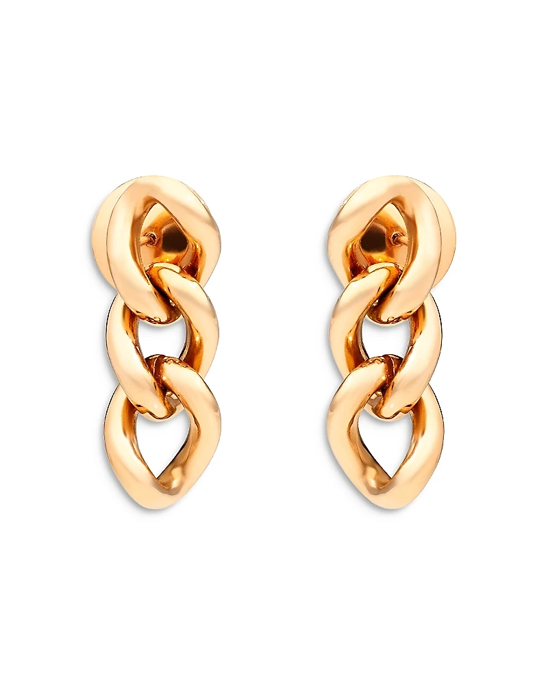 Pomellato 18K Rose Gold Iconica Tango Chain Link Drop Earrings