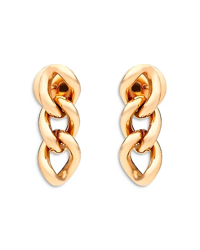 Pomellato 18K Rose Gold Iconica Tango Chain Link Drop Earrings