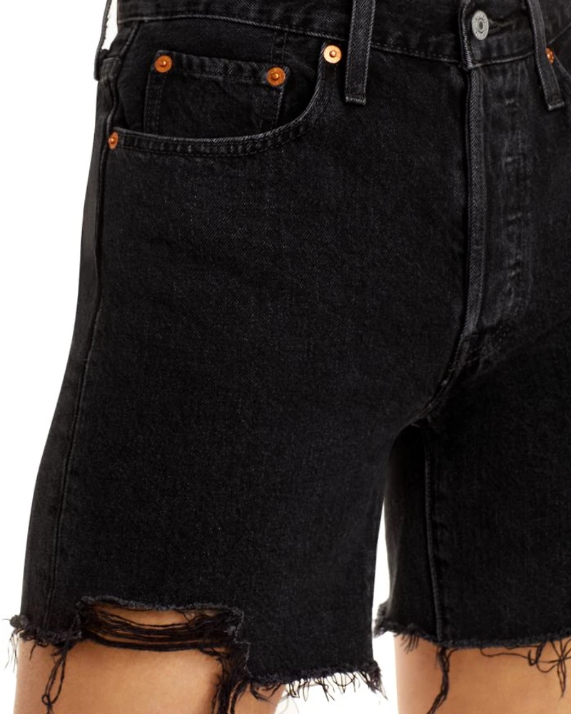 501 Mid Thigh Denim Shorts Lunar Black