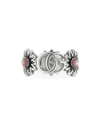 Sterling Silver GG Marmont Mother-of-Pearl Ring