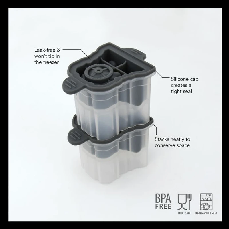 3D Novelty Ice Molds Bulldog, Set of 2