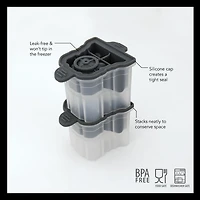 3D Novelty Ice Molds Bulldog, Set of 2