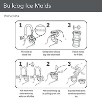 3D Novelty Ice Molds Bulldog, Set of 2