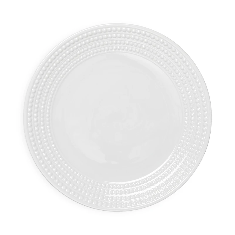 L'Objet Perlee White Round Platter