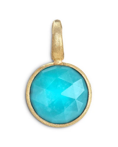 Marco Bicego 18K Yellow Gold Jaipur Turquoise Round Pendant