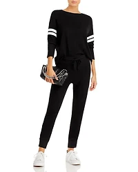 Stripe Sleeve Knit Sweatshirt - Exclusive