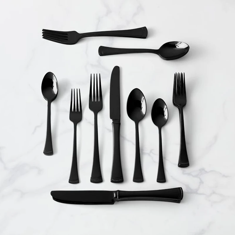 Portola 20-Piece Black Mirror Flatware Set